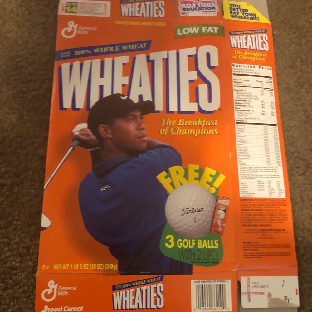 Tiger Woods Wheaties box